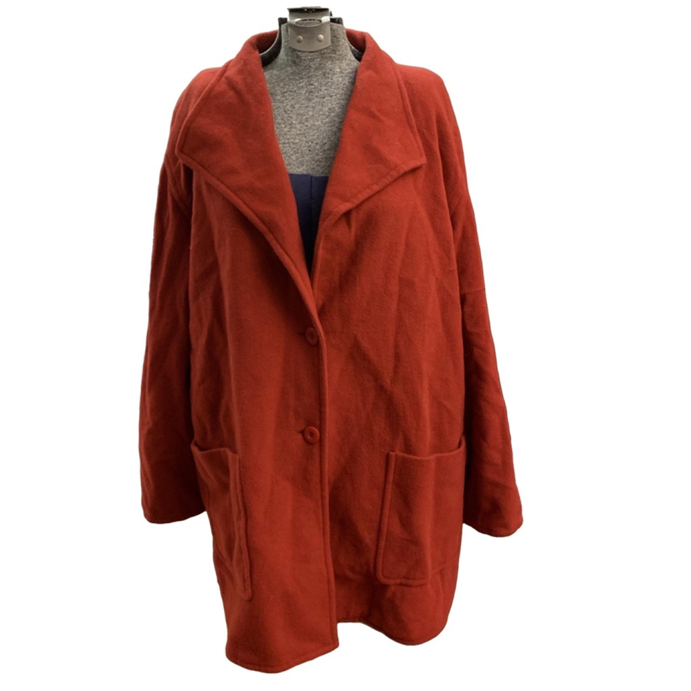 Bianca Nygard Red Wool Coat Size 12